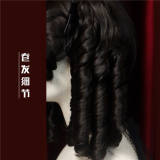 The Adams Girl Black Roman Curls Lolita Wigs