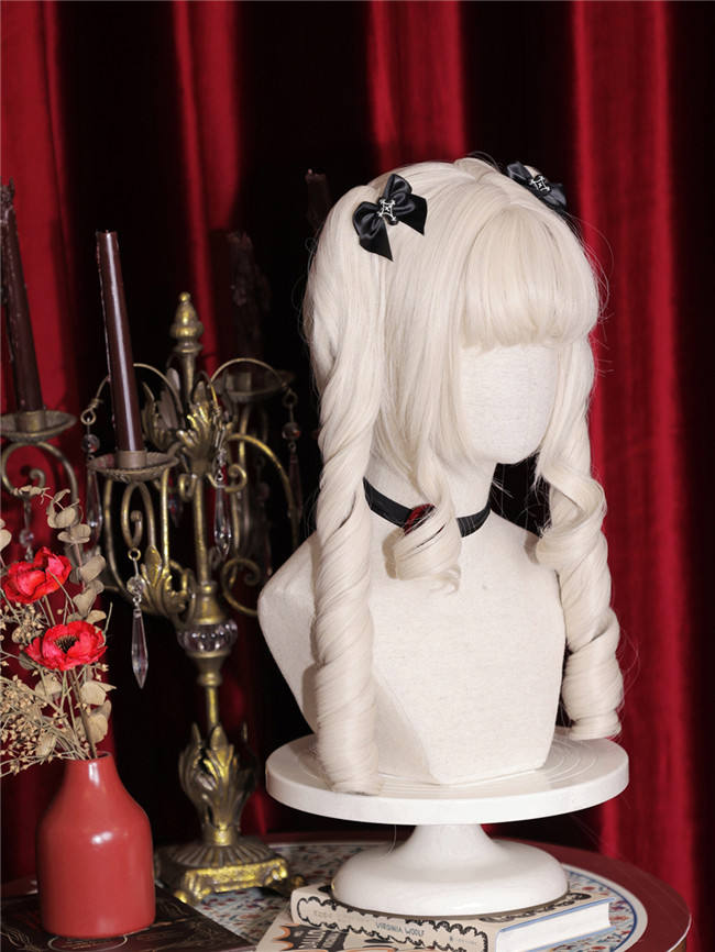 Vampire White Roman Curls Halloween Lolita Wig