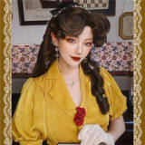 Beauty and the Beast Roman Curly Brown Princess Wig