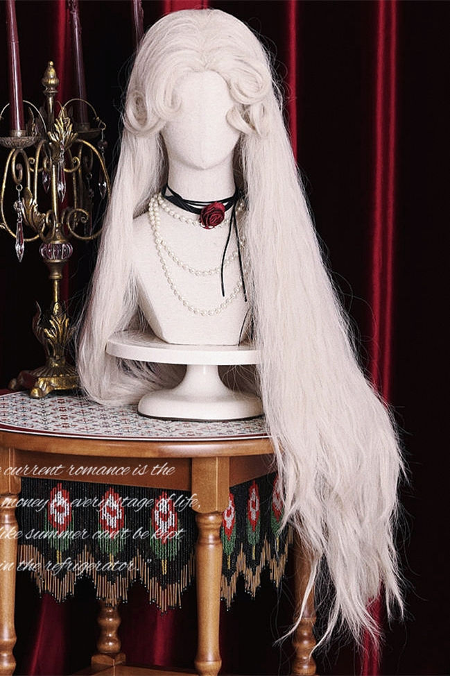 Blood and Love White Water Wave Lolita Wig
