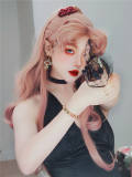 Rose Killer Orange Pink Pre-styled Princess Hair Lolita Wig