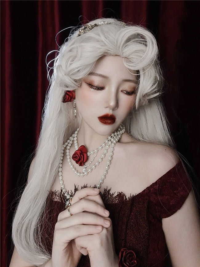 Blood and Love White Water Wave Lolita Wig