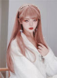 La Vie En Rose Orange Pink Long Straight Lolita Wig
