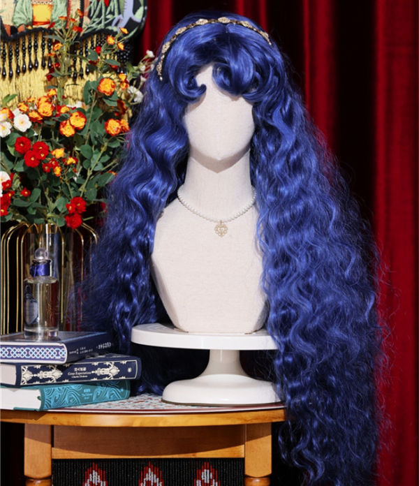 Review for Blue lolita long curly hair wig YV43854 main image 1