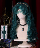 Green Witch Halloween Long Curly Lolita Wig