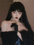 Lover Letter Long Black Straight Lolita Wig
