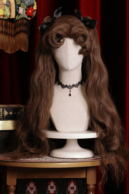 Dragon Family Water Wave Princess Wig and Double Ponytails