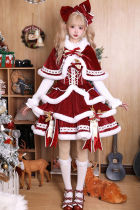 Christmas Symphony Winter Lolita Jumper Dress, Cape and Blouse