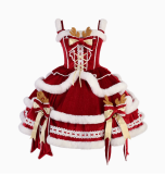 Christmas Symphony Winter Lolita Jumper Dress, Cape and Blouse
