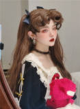 Dragon Family Water Wave Princess Wig and Double Ponytails