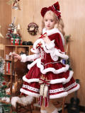Christmas Symphony Winter Lolita Jumper Dress, Cape and Blouse