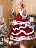 Christmas Symphony Winter Lolita Jumper Dress, Cape and Blouse