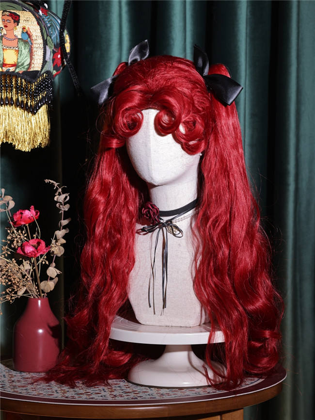 Dragon Family Water Wave Princess Wig and Double Ponytails