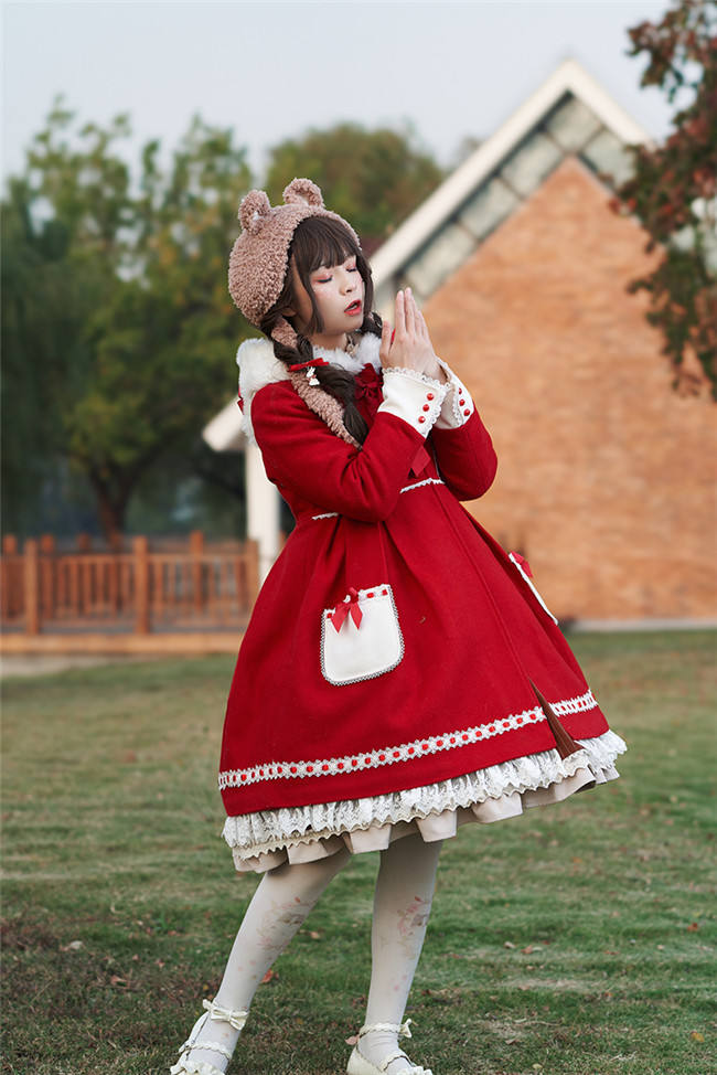 Bear Ears Sweet Christmas Lolita Coat
