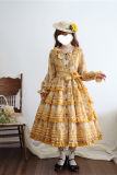 Miss Point Garden Sunflower Tiered Skirt Lolita One Piece Dress