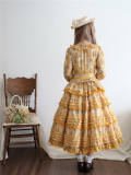 Miss Point Garden Sunflower Tiered Skirt Lolita One Piece Dress