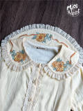 Miss Point Garden Sunflower Embroidery Collar Cotton Lolita Blouse