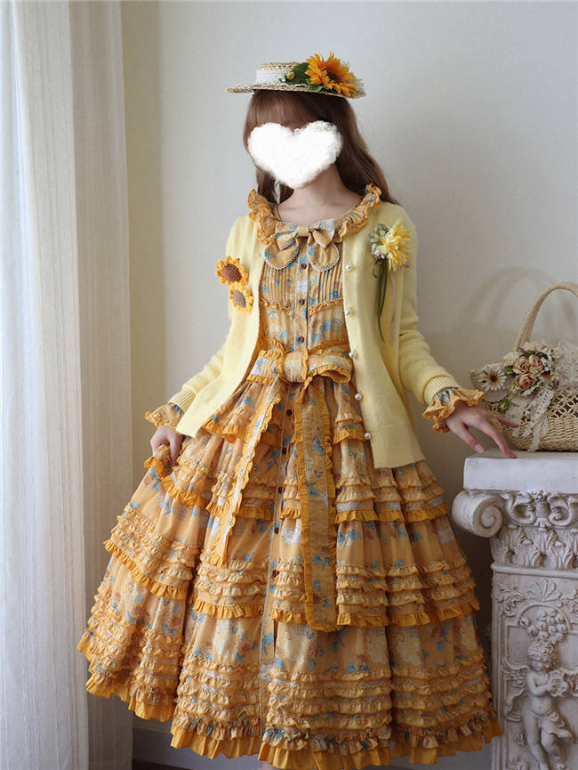 Miss Point Garden Sunflower Lolita Sweater Coat