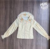 Miss Point Garden Sunflower Embroidery Collar Cotton Lolita Blouse