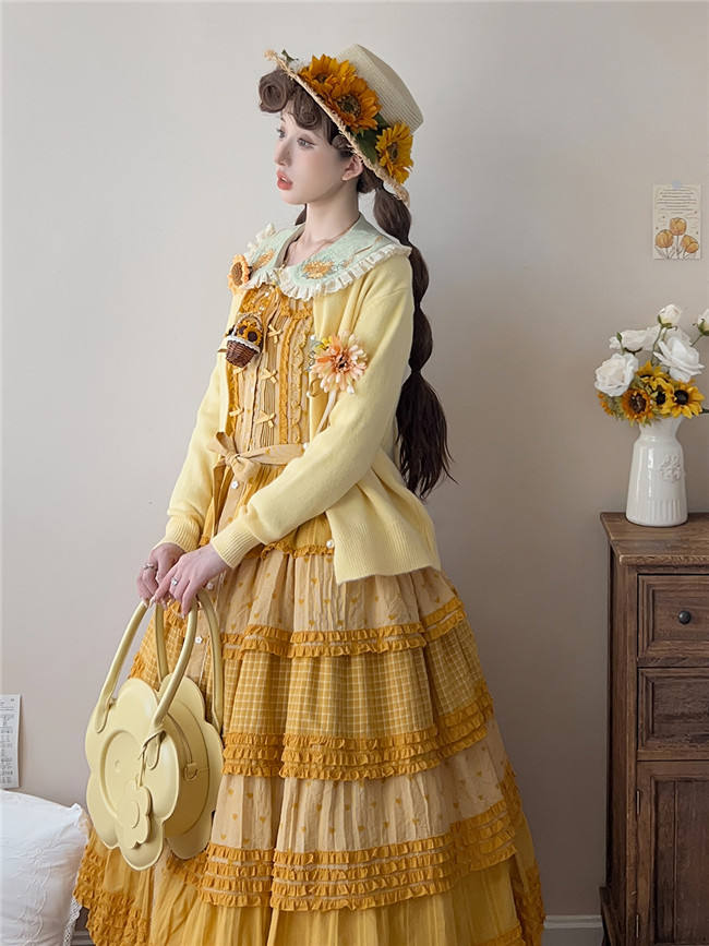 Miss Point Garden Sunflower Lolita Sweater Coat