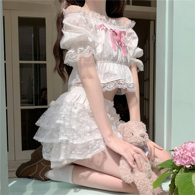 Sweet Heart Print Puffy Bloomer