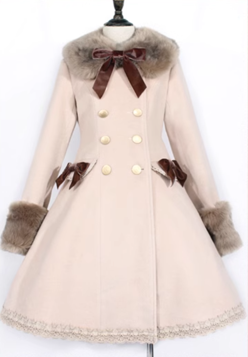 Pumpkin Cat Winter  Lolita Long Jacket and Cape
