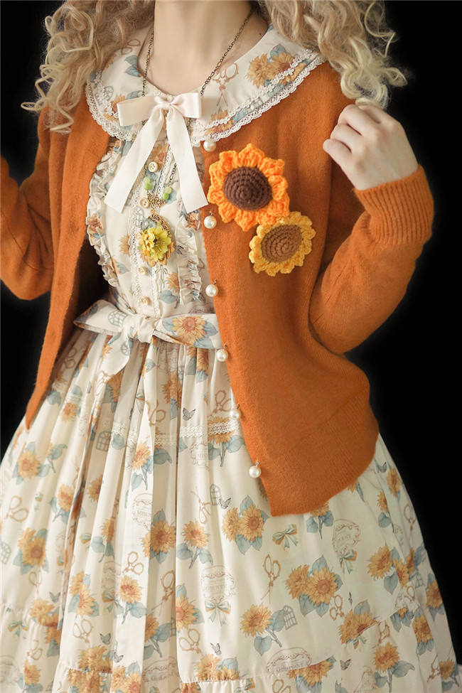 Miss Point Garden Sunflower Lolita Sweater Coat