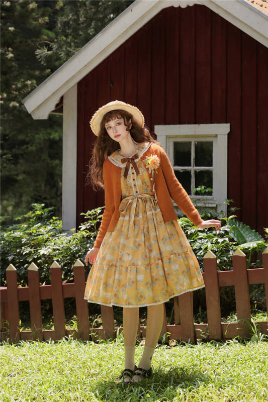 Miss Point Garden Sunflower Lolita Sweater Coat