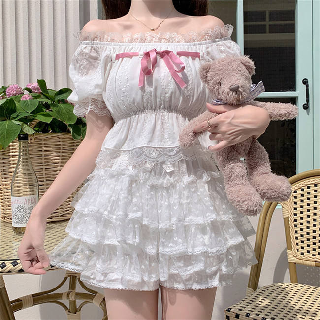 Sweet Heart Print Puffy Bloomer
