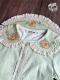Miss Point Garden Sunflower Embroidery Collar Cotton Lolita Blouse