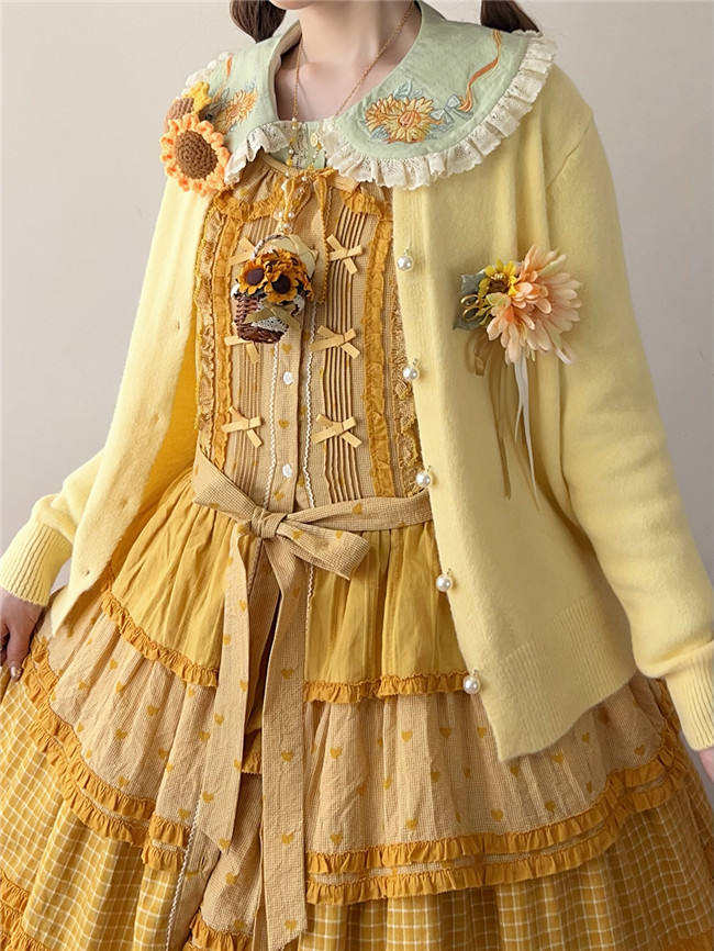 Miss Point Garden Sunflower Lolita Sweater Coat