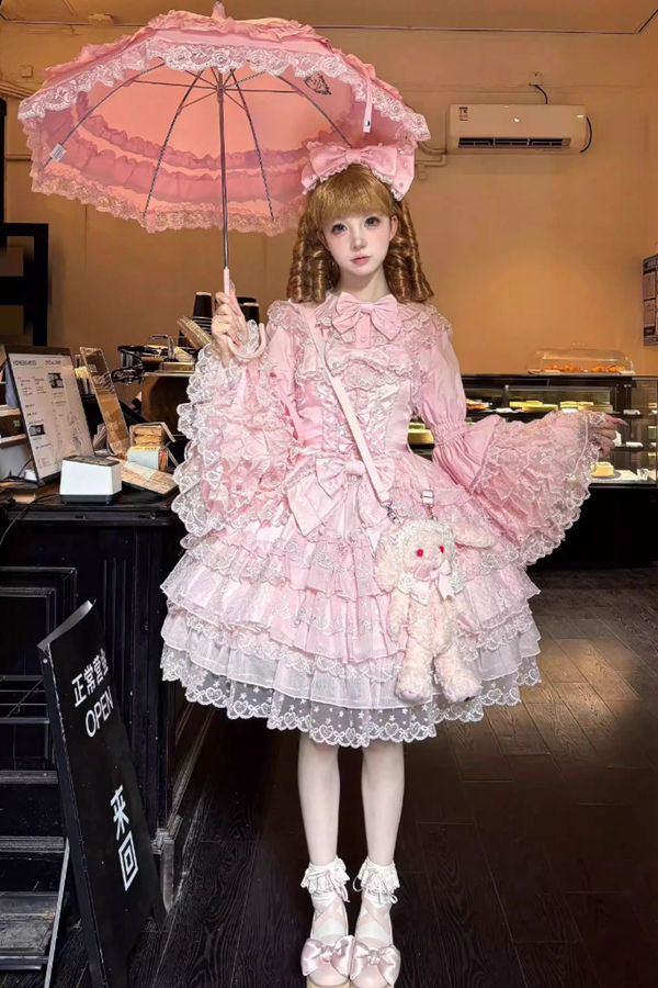 Love Prelude Lolita Jumper Dress, Blouse, Bonnet and Headbow