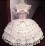 Love Prelude Lolita Jumper Dress, Blouse, Bonnet and Headbow