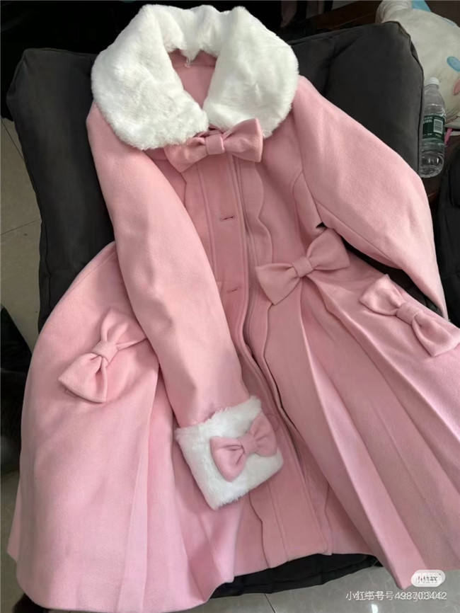 Sweet Waist Shaping A-shaped Wool Lolita Coat
