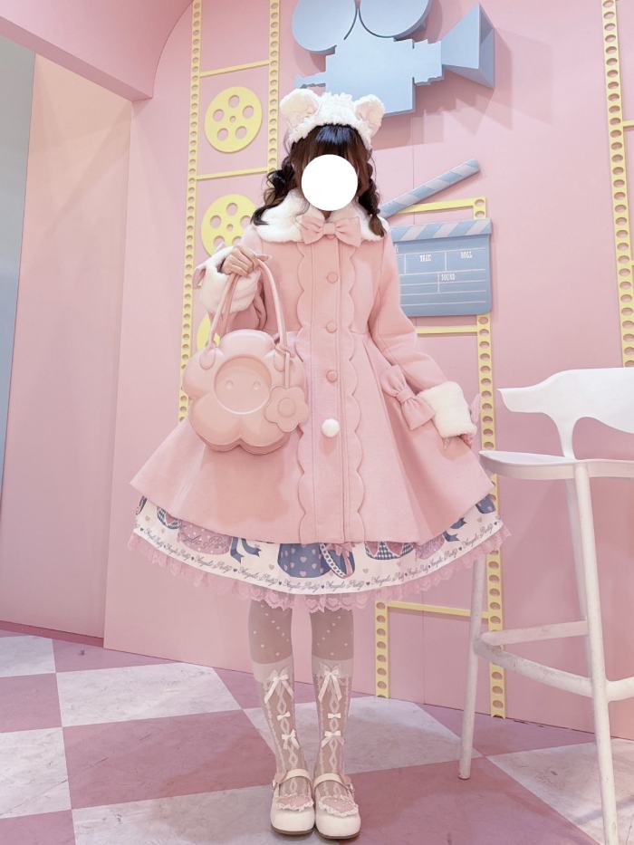 Sweet Waist Shaping A-shaped Wool Lolita Coat