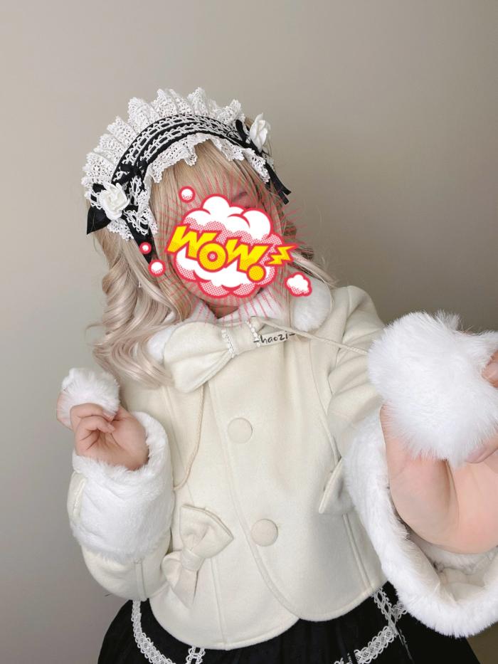 Sweet Waist Shaping A-shaped Wool Lolita Coat