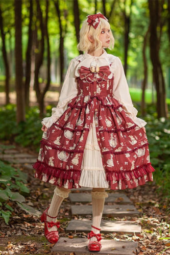Infanta Miss Rabbit Lolita Jumper Dress, Blouse and Accessories