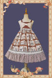 Infanta Underground Bear Brown Lolita Dress, Blouse, Underskirt and Headbow