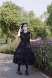 Infanta Dark Forest Black Skirt, Blouse and Headdress