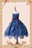 Infanta Dark Sea Mermaid Lolita Jumper Dress, Bowknot Tailing and Headbow