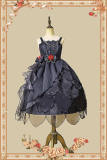 Infanta Dark Sea Mermaid Lolita Jumper Dress, Bowknot Tailing and Headbow