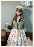 Alice Girl Iris Garden in Spring Short Coat