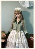 Alice Girl Iris Garden in Spring Short Coat