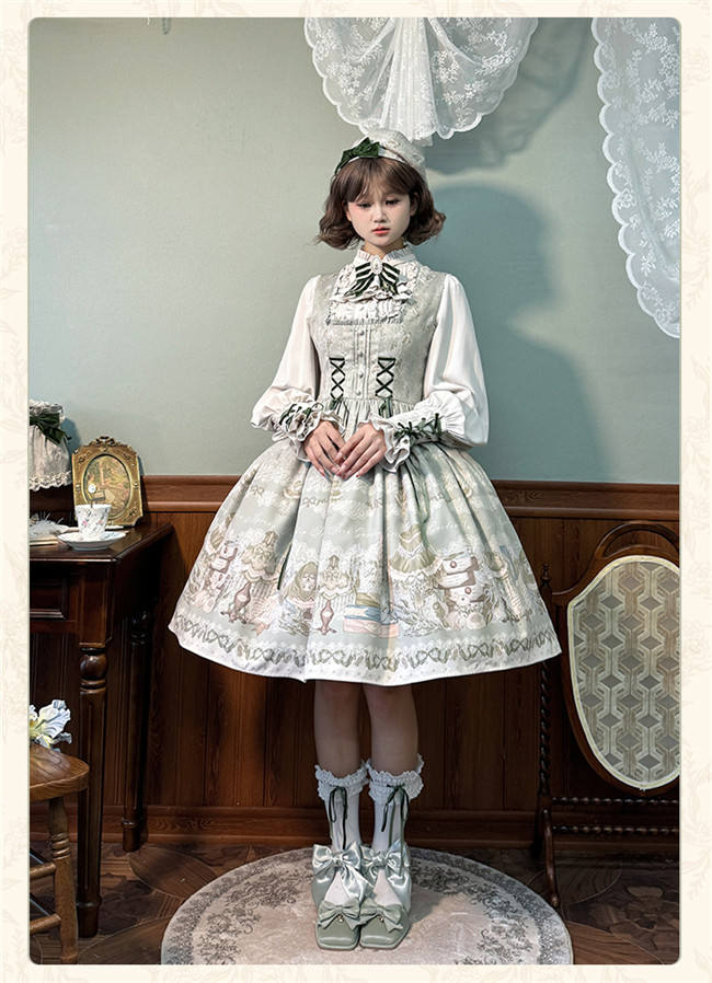 Alice Girl Iris Garden in Spring Daily Wear Lolita Dress