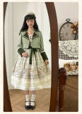 Alice Girl Iris Garden in Spring Short Coat