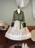 Alice Girl Iris Garden in Spring Short Coat