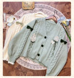 Alice Girl Iris Garden in Spring Knitwear Coat