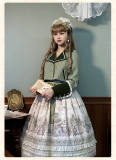 Alice Girl Iris Garden in Spring Short Coat