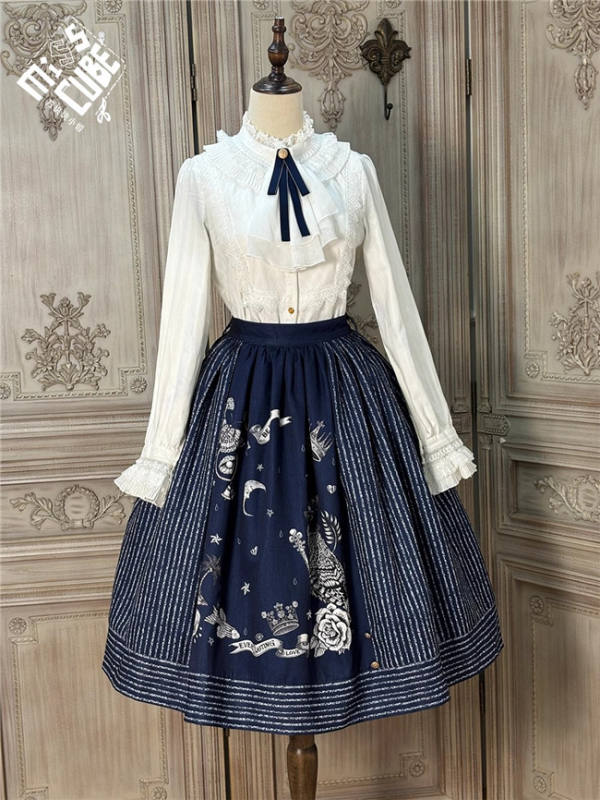 Miss Point Magic Messenger Dark Prints Lolita Blouse