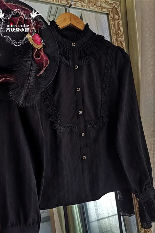 Miss Point Magic Messenger Dark Prints Lolita Blouse